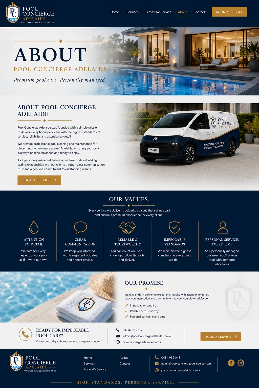 Personal pool maintenance service